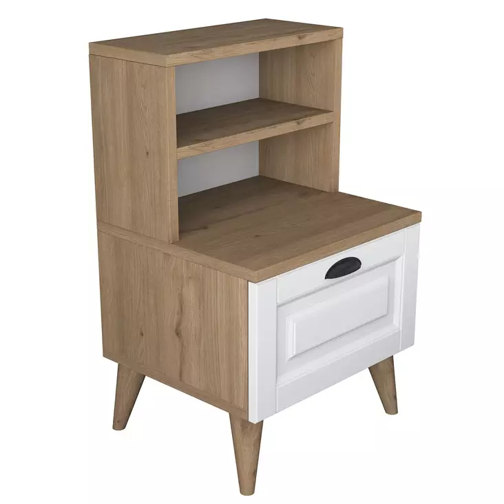 Sängbord Hanah Home BD105 Valnöt Spånskiva 45x74,4x40 cm - Nattduksbord - 8683743421084 - 1