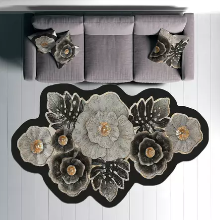 Matta Conceptum Wookece1287 Beige Mink Svart Polyester 100x150 cm - Stora och medelstora mattor - 8683742609995 - 2