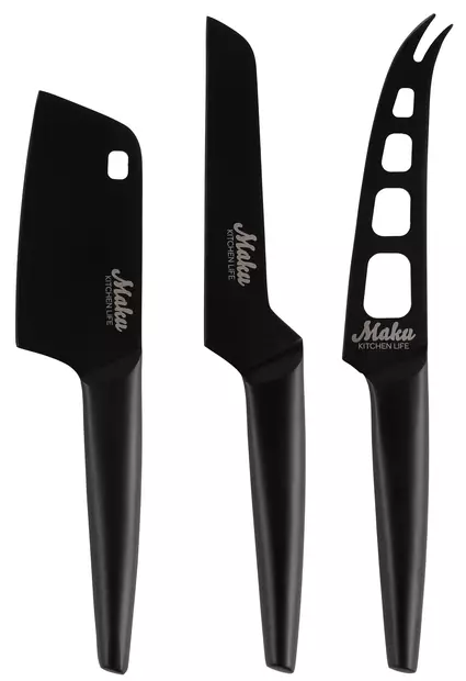 Juustoveitset musta 3 kpl - Köksredskap - 6410413162815 - 1