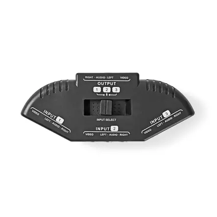 Composite Video Switch | 3-Port port(s) | Ingång för audio/video/dataanslutningar: 3x Composite Video (RWY) | Audio / video / dataanslutningar utgång: 1x Composite Video (RWY) | 1024x576 | ABS | Svart - Dator och nätverk - 5412810296545 - 1