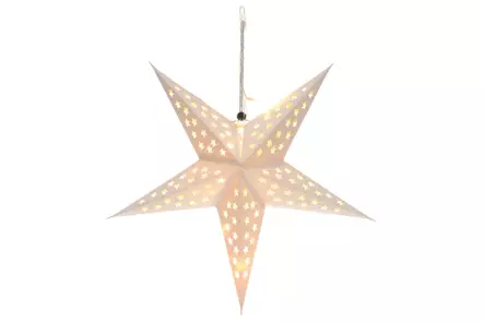 LED-paperit=C3=A4hti valkoinen 43 cm - Ljussmycken och ljusfigurer - 6410413306035 - 2