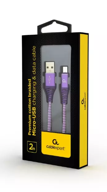 Laddningskabel flätad usb-mic 2m - Nedis produkter - 8716309108225 - 2