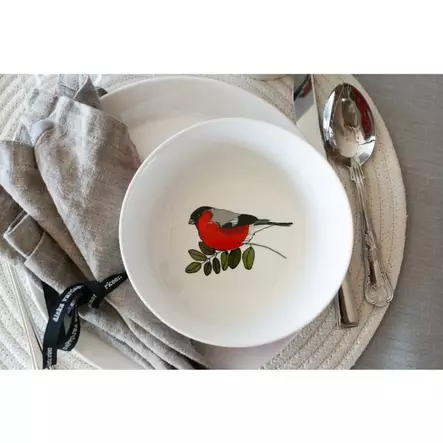 Leip=C3=A4lautanen 17,5 cm Punatulkkku kattauksessa - Tallrikar - 6416550712555 - 2