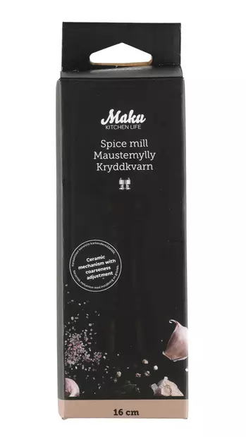 Maustemylly musta 16 cm Maku - Specialutrustning för matlagning - 6410416104805 - 2