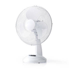 Bordsfläkt | Strömadapter | Diameter: 300 mm | 35 W | Svängning | 3 hastighetsinställning | Vit - Fläktar och luftkonditioneringsapparater - 5412810291175 - 2