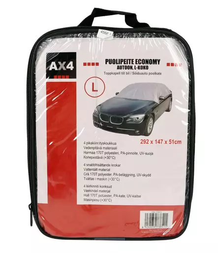 Puolipeite autoon AX4 Economy, L-koko - Bilskyddsöverdrag - 6430039738515 - 2