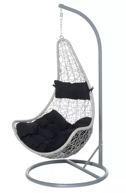 Riipputuoli telineessa Hawaiji harmaa - Trädgårdsgungor och hängstolar - 6410412743985 - 1