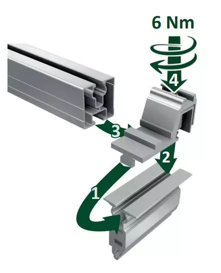 SL Rack-korskoppling för montering av monteringsskena - Panelställ och fästen - 4262355110735 - 2