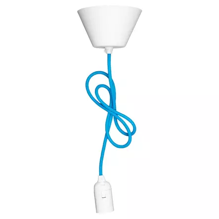 Lampsladd textil 1,2 m turkos - Tak- och vägglampor - 6435200202475 - 1