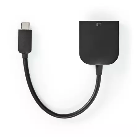 USB-C Adapter | USB 3.2 Gen 1 | USB-C Hane | VGA hona 15p | 1920x1200 | 5 Gbps | 0.20 m | Rund | Nickelplaterad | PVC | Svart | Låda - Dator och nätverk - 5412810331185 - 30