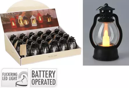 LED Oljelampa Svart 9cm – Batteridriven Stämningsbelysning, Säker Ljuslågaffekt för Inredning - LED-ljus och lyktor - 8721037109185 - 1