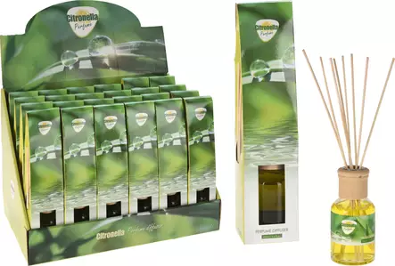 Doftpinnar med citronella 100 ml, 8 bambupinnar - Luftrenare och dofter - 8719987802195 - 1
