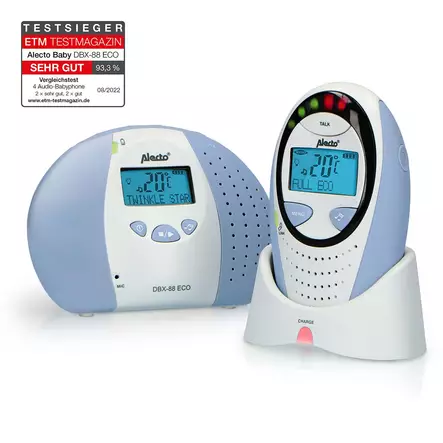 DBX-88 ECO Full Eco DECT babyvakt med display vit/blå - Babylarm - 8712412560585 - 11