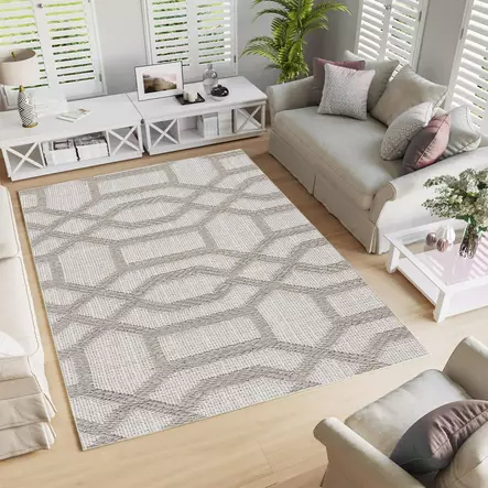 Matta Conceptum Woopamuk391 Grå Bomull Polyester 180x280 cm - Stora och medelstora mattor - 8683743527175 - 2