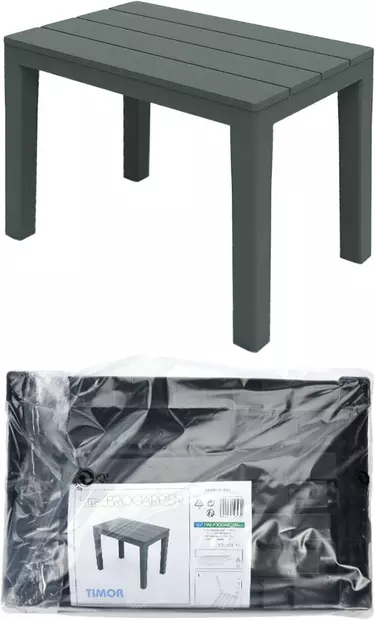 Grått plastträdgårdsbord för utomhusbruk - Andra trädgårdsmöbler - 8009271091115 - 1