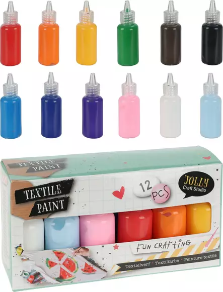 KangasvÃ¤risetti 12 kpl 18 ml - Akrylfärger och målarfärger - 8720573634175 - 1