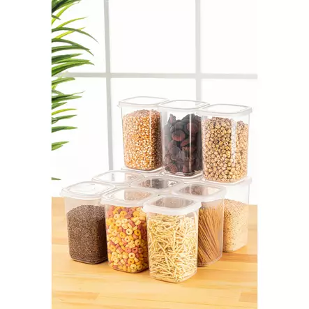 Förvaringslåda Set Hermia Vit Plast 12 Delar - Matlådor och matförvaringsbehållare - 8683742869115 - 2