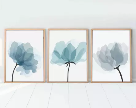 Dekorativ inramad MDF-tavla (3 delar), flerfärgad, 50 x 70 cm (3 delar), hållbar, högkvalitativ - Tavlor och ramar - 8684282340645 - 1