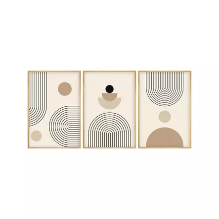 Dekorativ inramad MDF-tavla (3 delar), flerfärgad, 50 x 70 cm (3 delar), elegant, hållbar, iögonfallande - Tavlor och ramar - 8684282976745 - 1