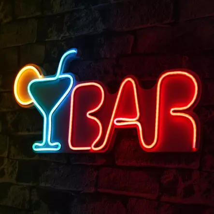 Dekorativ LED-belysning i plast, flerfärgad, 50 x 23 x 3 cm, flexibel, vattentät - Tavlor och ramar - 8683743970605 - 2