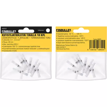 Kutistejatkoliitin tinalla 10kpl   - Säkringar och kontakter - 6438152088005 - 2