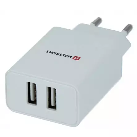 Laddare 2,1A + Lightning-kabel 1,2m vit - Nätladdare - 8595217464445 - 1