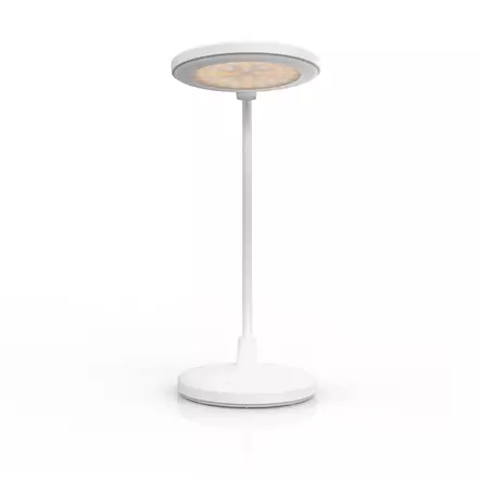 LED Bordslampa | Dimbar | Integrerad spegel | 3 Ljuslägen | 100 lm | Uppladdningsbar | Peka på funktion | Vit - Golv- och bordslampor - 5412810475445 - 1