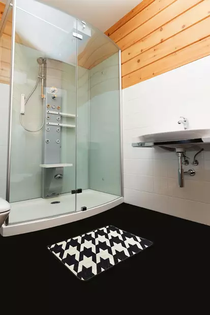 Badrumsmatta Mijölnir Flerfärgad 100% Polyester Antiallergisk Halkfri 40x60 cm - Badrumsmattor och våtrumsmattor - 8681875325195 - 2