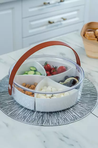 Förvaringslåda Hermia Vit Plast 26,5x26,5 cm - Matlådor och matförvaringsbehållare - 8684283210565 - 2