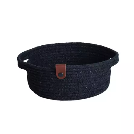 Korgset Aberto Design JUT05002108D Svart Bomull Juterep 20x20x8 cm - Förvaringslådor och korgar - 8683742917595 - 1