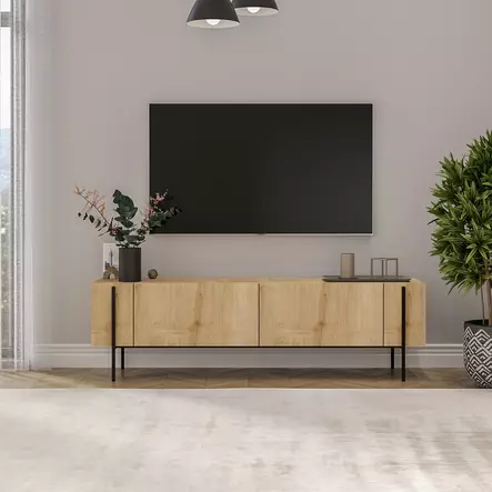 TV-bänk Hanah Home Herman Ek Spånskiva 160x45,6x31,4 cm - TV-bänkar - 8684283501625 - 2