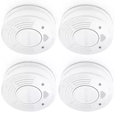 Rökdetektor med 10 års batteri- och sensortid 4-pack Vit - Brandvarnare och kolmonoxidvarnare - 8712412584895 - 45