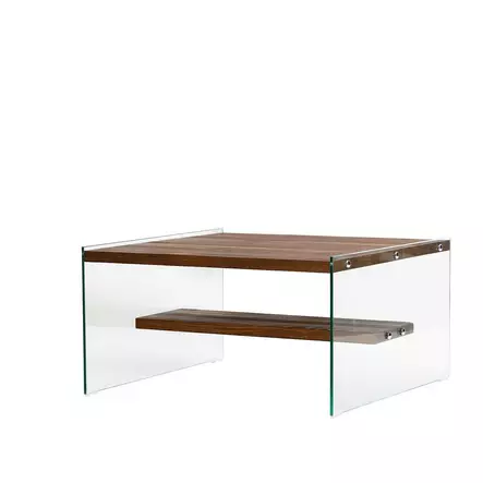 Soffbord Hanah Home Aqua Natur Härdat Glas Massiv Furu 75x40x75 cm - Soffbord - 8684282402435 - 1