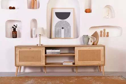 TV-bänk Hanah Home Jüt 180 Ek Spånskiva 180x55x41 cm - TV-bänkar - 8683742868095 - 2