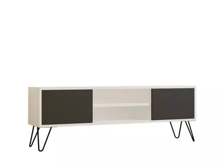 TV-bänk Hanah Home Hare Vit Antracit Spånskiva 140x50x30 cm - TV-bänkar - 8683342740265 - 1