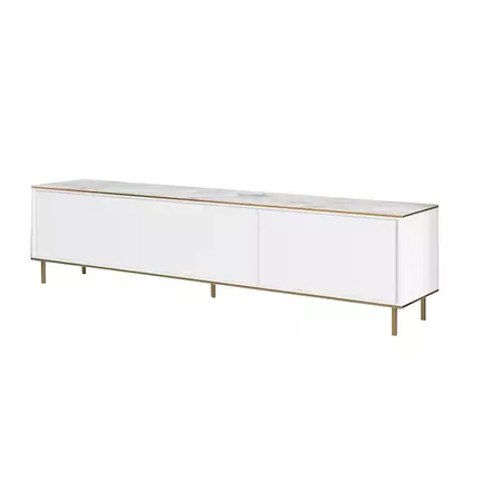 TV-bänk Hanah Home Imaj Vit Marmormönster Spånskiva 180x45,2x35 cm - TV-bänkar - 8684282548485 - 1