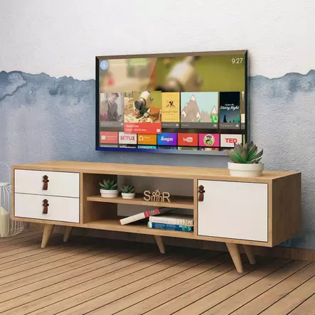 TV-bänk Hanah Home Lara Ek Spånskiva 120x53x40 cm - TV-bänkar - 8681875207385 - 2