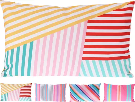 Vattentät 50x30cm randig kudde med dragkedja - Hushållsprodukter - 8721037383875 - 1
