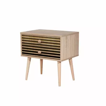 Sängbord Hanah Home Two Sonoma Ek Spånskiva 60x61x40 cm - Nattduksbord - 8681875403985 - 1