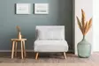 Bäddfåtölj Atelier del Sofa Folde Vit Teddytyg 80x50x42 cm - Bäddsoffor - 8684282296805 - 3