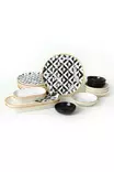Frukostset Hermia Svart Vit Keramik 18 Delar - Serveringsfat - 8684282417835 - 7