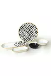 Frukostset Hermia Svart Vit Keramik 18 Delar - Serveringsfat - 8684282417835 - 1