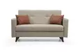 2-sits bäddsoffa Atelier del Sofa Polya Beige Tyg 151x75x86 cm - Bäddsoffor - 8683742755395 - 1