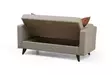 2-sits bäddsoffa Atelier del Sofa Polya Beige Tyg 151x75x86 cm - Bäddsoffor - 8683742755395 - 5