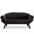 2-sits bäddsoffa Atelier del Sofa Genzo Svart Tyg 177x75x87 cm - Bäddsoffor - 8681875569445 - 1