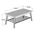 Soffbord Hanah Home Sakura Valnöt Massiv Furu 110x47x55 cm - Soffbord - 8681875458725 - 4