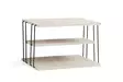 Sidobord Hanah Home Lifon Travertin Svart Spånskiva Metall 50x33x40 cm - Sidobord och extrabord - 8684283111305 - 3