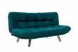 3-sits bäddsoffa Atelier del Sofa Misa Petrolgrön Mjuk Easy Clean Tyg 175x110x40 cm - Bäddsoffor - 8683342977975 - 5