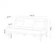 3-sits bäddsoffa Atelier del Sofa Fuoco Cream Linne 180x80x78 cm - Bäddsoffor - 8681875323825 - 8