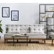 3-sits bäddsoffa Atelier del Sofa Fuoco Cream Linne 180x80x78 cm - Bäddsoffor - 8681875323825 - 2